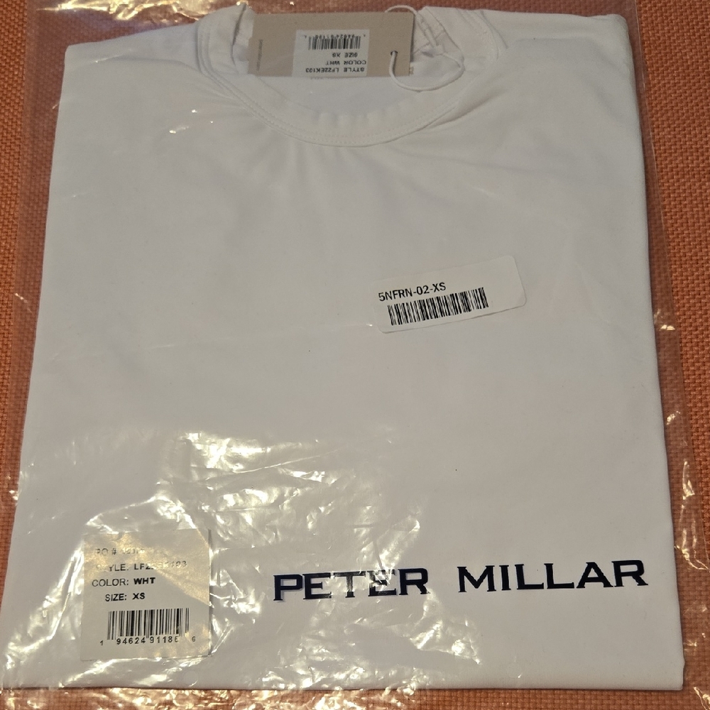 Peter Millar White Long Sleeve Active Sun Shirt